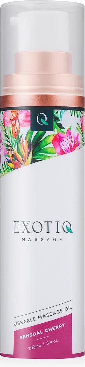 Goedkoopste Exotiq - Massageolie - Massage Olie - Sensual Cherry - Massageolie voor een Ontspannende Massage met Kersengeur - Zijdezacht en Verzorgende Werking - 100 ml