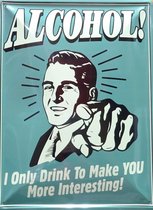 Alcohol! wand- reclamebord 30x40cm