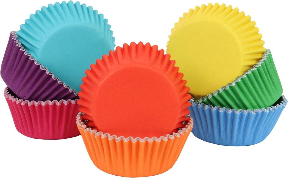 PME Cupcake Vormpjes Regenboog kleuren pk/100