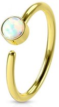 Daithpiercing opal hoop ring gold plated