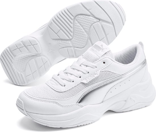 PUMA Cilia Mode Metallic Dames Sneakers - Puma White-Puma Silver-Gray Violet - Maat 36 PUMA Cilia Mode Metallic Dames Sneakers - Puma White-Puma Silver-Gray Violet - Maat 36