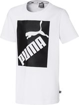 PUMA Big Logo Tee B Jongens Shirt - Puma White - Maat 140