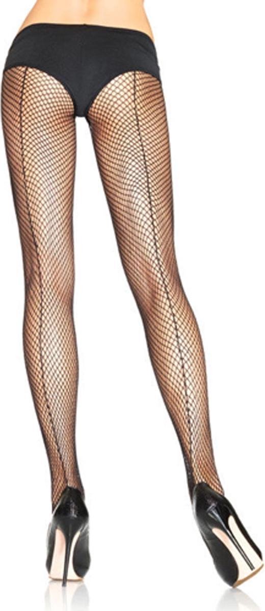 Leg Avenue Backseam Fishnet Pantyhose ["Zwart"]