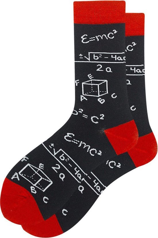 Wiskunde sokken - Grappige sokken met E=MC² - maat 40-46