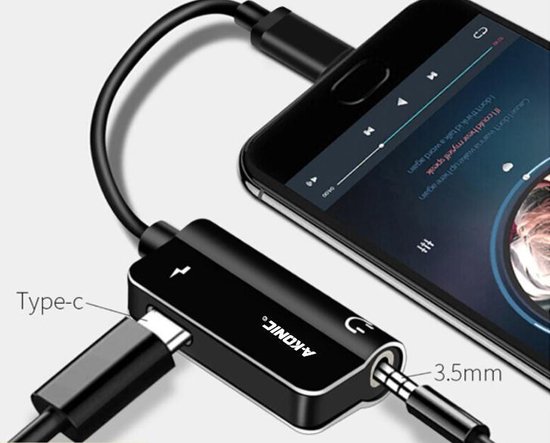 Usb-C naar Jack 3.5mm (Aux) & Usb C Verlooptstuk | 2 in 1 Type C