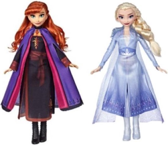 oppervlakkig metgezel Op de grond Disney Elsa en Anna Poppensetje - 33 cm | bol.com