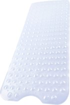 Anti slipmat bad - Mat voor bad - Badmat - Lange slipmat bad -Extra lange transparante anti- slipmat voor in bad - 100 x 40 cm