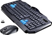 ZGB 8868 2.4GHz 1600 DPI professionele draadloze optische muis + toetsenbord Kit voor Laptop  PC(Black)