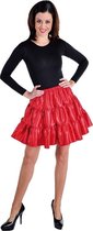 Rock & Roll Kostuum | Rock Around The Clock Volangen Rok Rood Vrouw | XL | Kerst | Verkleedkleding