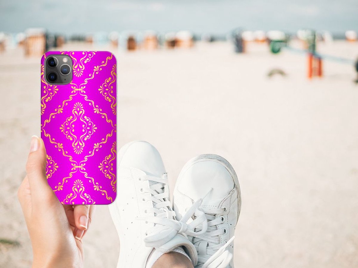 Siliconen Hoesje Apple iPhone 11 Pro Max Barok Roze