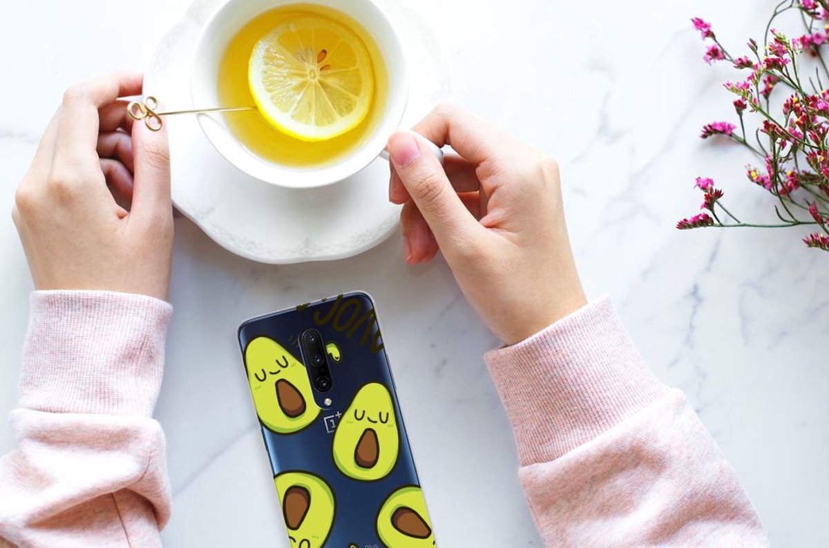 TPU Hoesje voor OnePlus 7 Pro Telefoonhoesje met Naam Avocado Singing