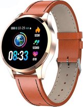 NIEUW Belesy® Q9 - Smartwatch - Stappenteller - Goud - Gratis zonnebril van Belesy cadeau