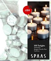 Spaas  Waxinelichtjes - Theelichtjes - 8u - 100 stuks