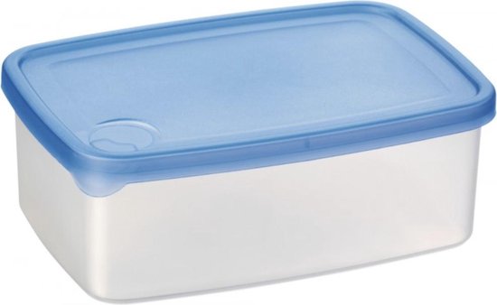 Sunware Club Cuisine Box - 2.5 Liter -  Transparant met blauw - 24 x 17 x 8.5 cm