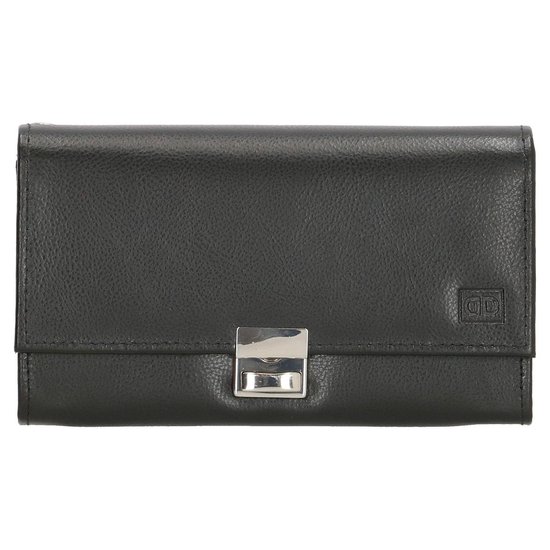 Portefeuille de restauration en cuir noir - Salon du serveur - Salon du marchand - Portefeuille pour le taxi - avec 6 compartiments lettres et poche zippée pour la monnaie