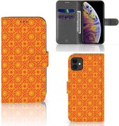 Geschikt voor iPhone 11 Telefoon Hoesje Batik Orange