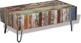 Salontafel bruin Antiek (Incl dienblad) Gerecycled Hout - woonkamer tafel - decoratie tafel - salon tafel - wandtafel - Koffietafel