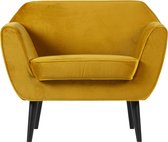 Fauteuil WOOOD Rocco / Velours - Ocre - 75x92x81