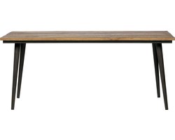 WOOOD Guild Tafel - Hout/Metaal - Naturel/Zwart - 77x220x90