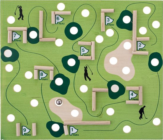 Labyrinth hout met 3 verschillende parcours - behendigheidsspel