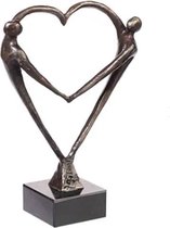 Verbazingwekkend bol.com | Bronzen beeldje - Hart - Huwelijk - Cadeau voor een FB-68
