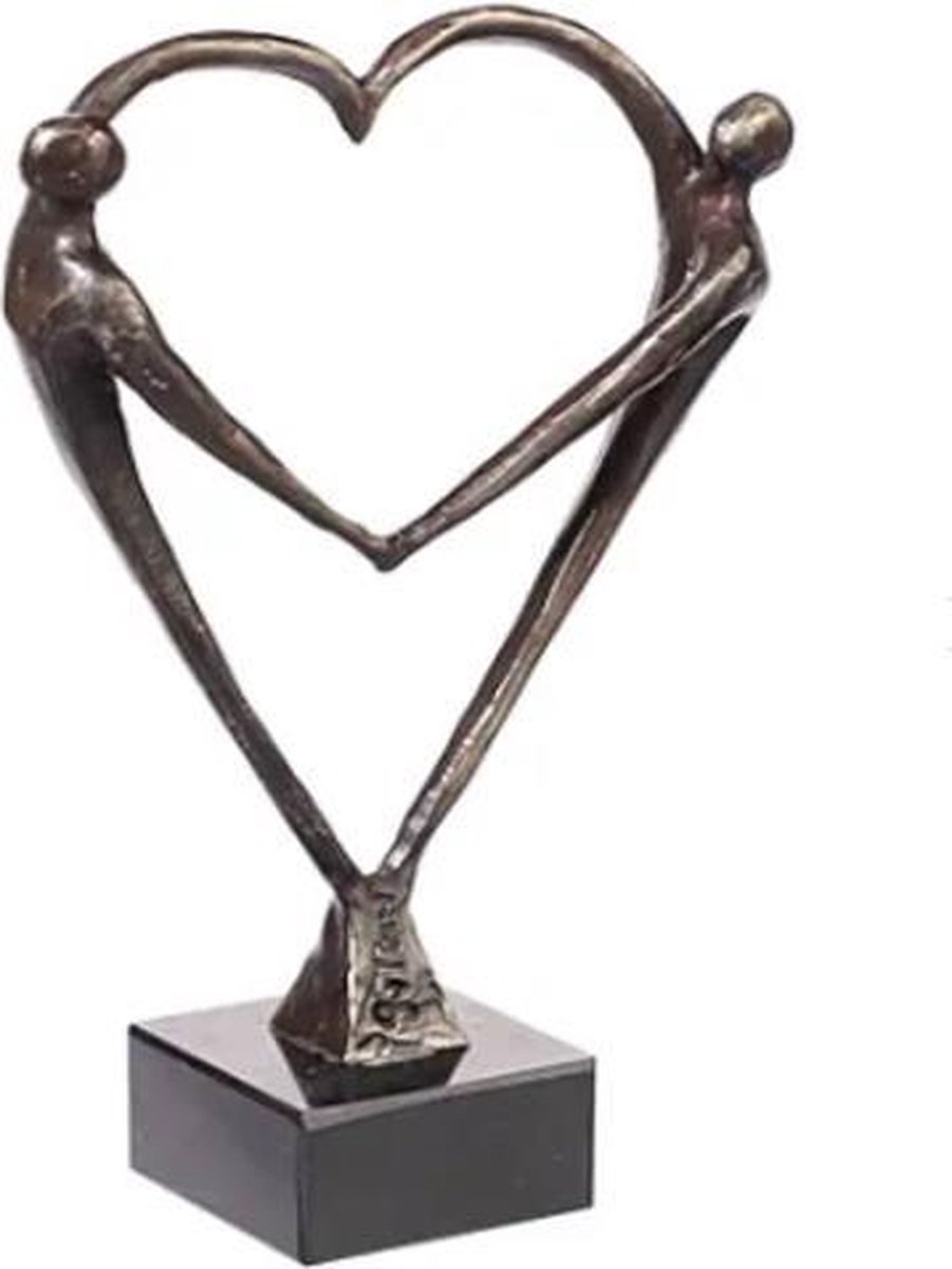 gek Stratford on Avon Feodaal Bronzen beeldje - Hart - Huwelijk - Cadeau voor een huwelijk - uniek cadeau  -... | bol.com