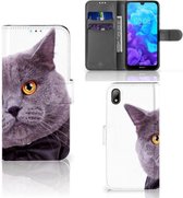 Huawei Y5 (2019) Telefoonhoesje met Pasjes Kat