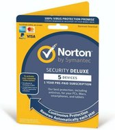 Symantec Norton Security Deluxe 1 User 5 Devices OEM