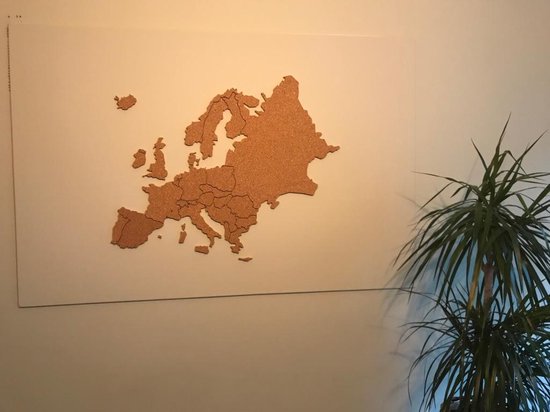 zag Instrument punt Prikbord - kurk - kaart van Europa - vegan - eco - landkaart | Bestel nu!