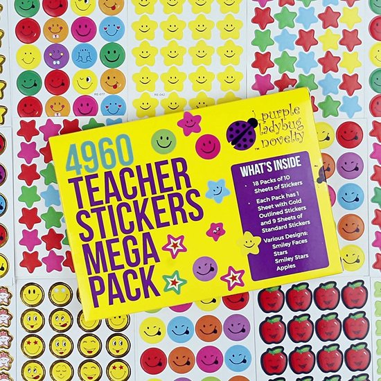 Stickers voor School | Mega Pakket GROTE Beloningsstickers | 180 VELLETJES |... |