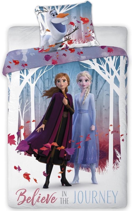Disney Frozen 2 Journey  Dekbedovertrek - Eenpersoons -  140 x 200 cm - Multi