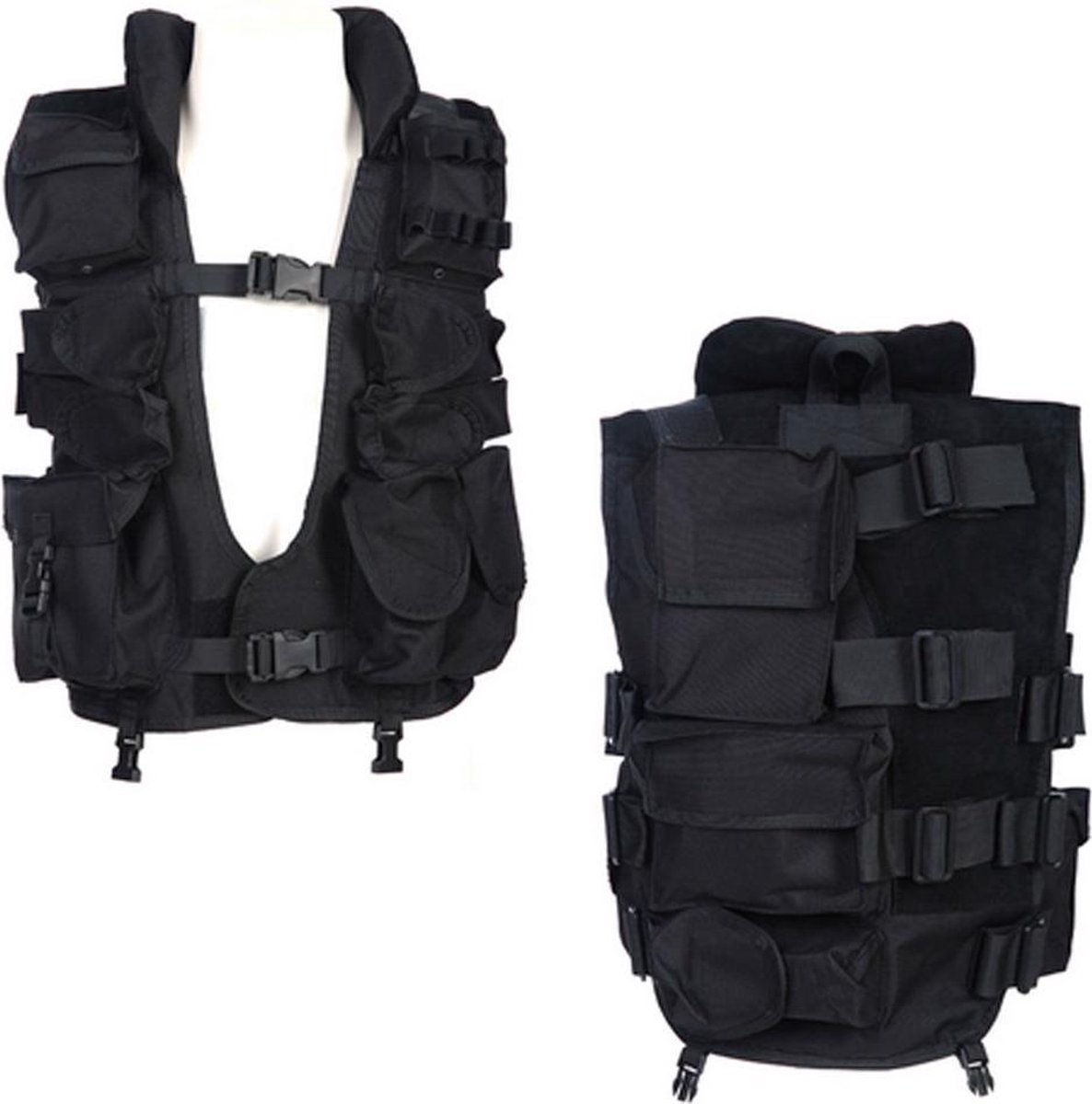 Fostex tactical vest met kraag Zwart