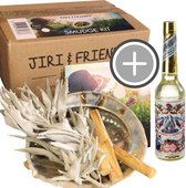 LUXE Reinig je huis pakket ORIGINAL Jiri & Friends Smudge Kit Smudgekit Witte salie Palo Santo abalone schelp | small FLORIDA WATER Agua de Florida Peru