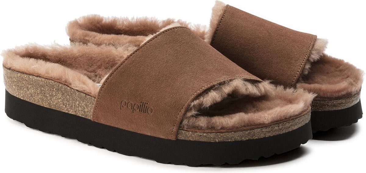 Birkenstock Pipillio Cora Terracotta narrow Shearling Platform | bol.com