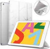 Hoes geschikt voor iPad 2019 / 2020 / 2021 10.2 inch - Trifold Book Case Leer Tablet Hoesje Marmer