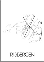 DesignClaud Rijsbergen Plattegrond poster - A2 + fotolijst zwart (42x59,4cm)