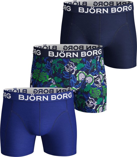 Bjorn Borg Onderbroek - Maat M - Mannen - donkerblauw/groen/wit | bol.com