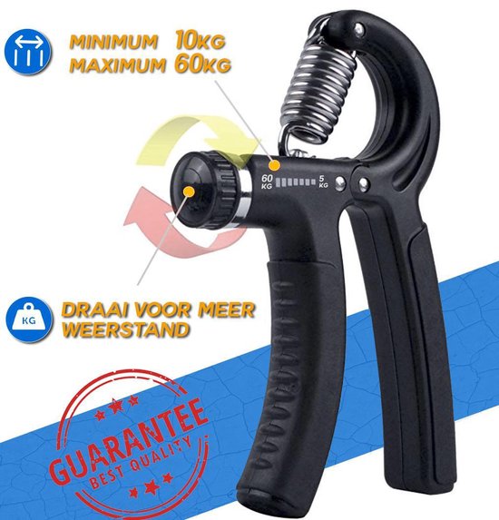 Hozzen 6 Forearm Training Hand Grip - (50-200Lb) Metal Hand Grip, Herramientas de antebrazo con Funda de Esponja y Estuche, Herramientas de antebrazo Gripper para casa, Gimnasio y Oficina