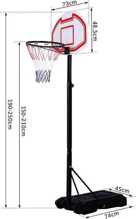 Professionele Basketbal Standaard - Verrijdbaar Basketbalbord Met Ring &  Net Op Voet -... | bol.com