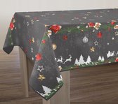 Tafelkleed anti-vlek Noel gris 200 x 150cm Tafellaken - Decoratieve Tafel Accessoires - Woonkamer Decoratie - Bonne et Plus®