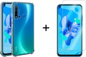 Huawei p20 lite 2019 hoesje shock proof case hoesjes hoes cover transparant - 1x Huawei P20 Lite 2019 Screenprotector