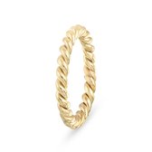 Twice As Nice Ring in goudkleurig edelstaal, gedraaid, 3 mm  50