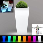 MaxxHome Bloempot - RGB sfeerverlichting met afstandsbediening - voor binnen en buiten - 30x50 cm