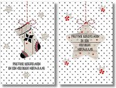 20 Kerstkaarten - Folie - Witte envelop - 10,5 x 16 cm