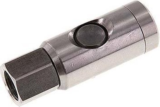 RVS DN 7.8 Luchtkoppeling Snelkoppeling G 3/8 inch Buitendraad Double
