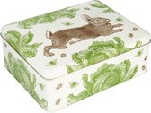 Bewaarblik Rabbit & Cabbage - Rechthoek - Blik -  19,5 x 15,4 x 7,5 cm - Thornback & Peel