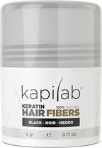 Kapilab Keratine Volumepoeder Zwart - Geeft volume aan het haar - Verbergt haaruitval - 100% natuurlijk - 5 gram