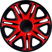 4-Delige J-Tec Wieldoppenset Nascar 13-inch zwart/rood