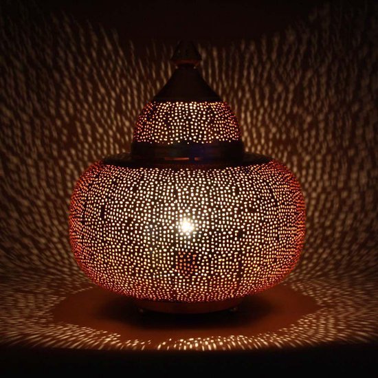 Marokkaanse Tafellamp Dounia Koper Ø 42 x 50cm | bol.com