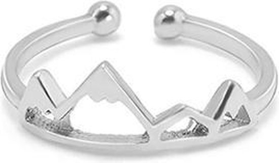 24/7 Jewelry Collection Berg Ring Verstelbaar - Verstelbare Ring - Zilverkleurig